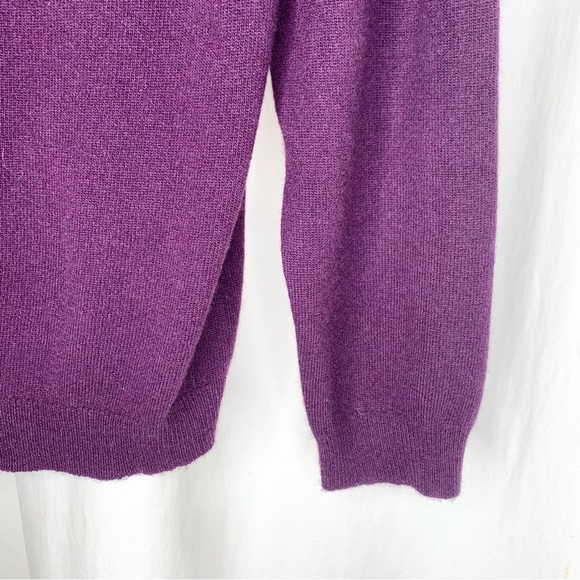 Sutton Studio Cashmere Sweater Long Sleeve Pullover Quarter Button Size Medium - Picture 6 of 8